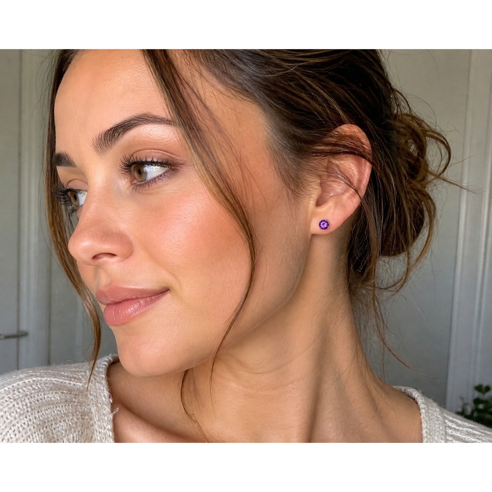 Amethyst Sterling Silver Earrings